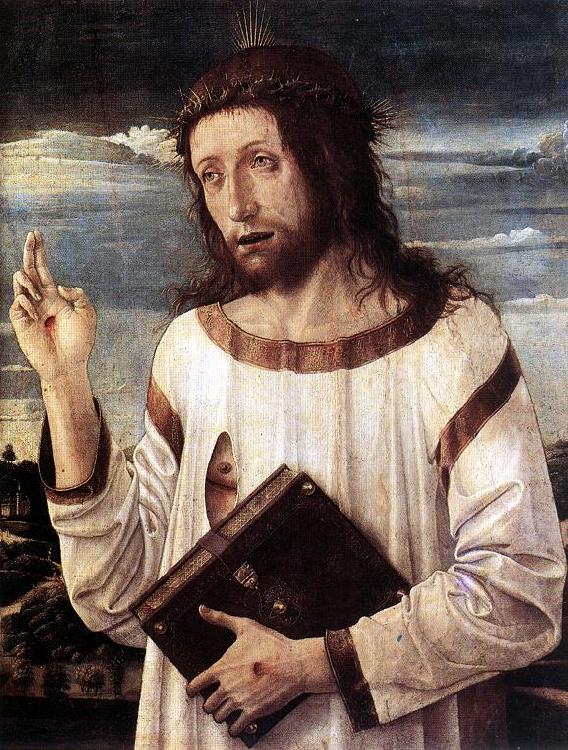 BELLINI, Giovanni Blessing Christ d France oil painting art